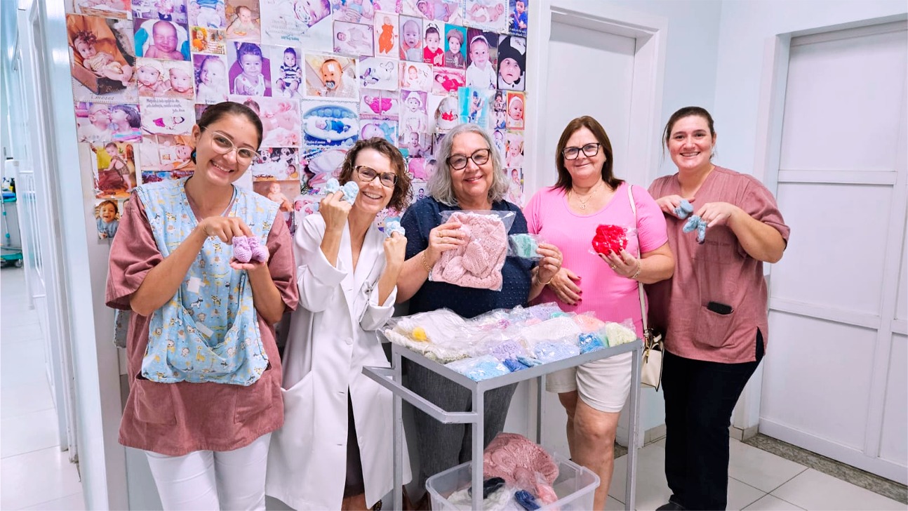 Projeto Fios Encantados realiza doação para a UTI Neonatal da Santa Casa